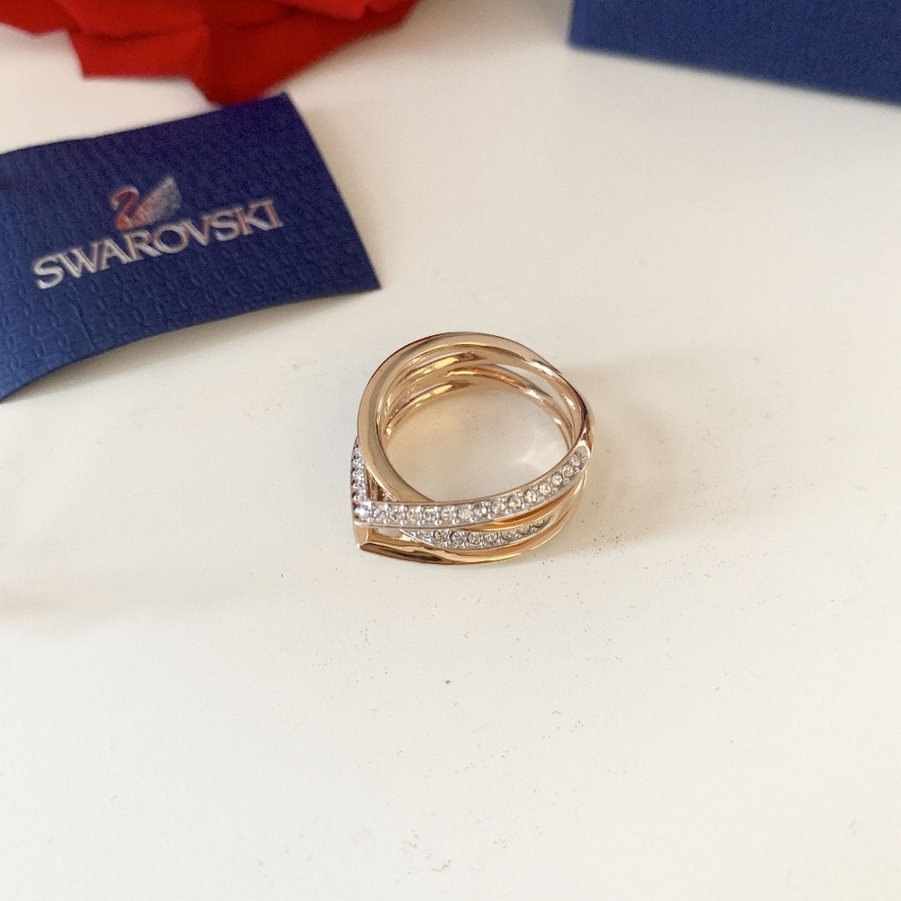 SWAROVSKI Genius Rose Gold Ring, size 6